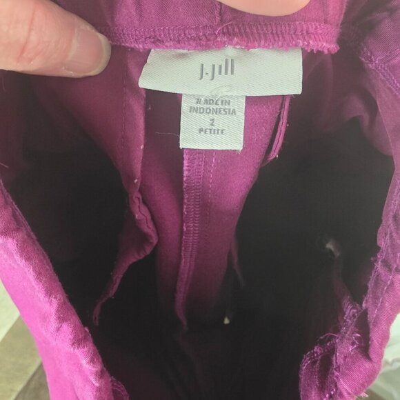J. Jill Cropped Purple Mauve Woman's Pants Size 2 Petite - Picture 3 of 7